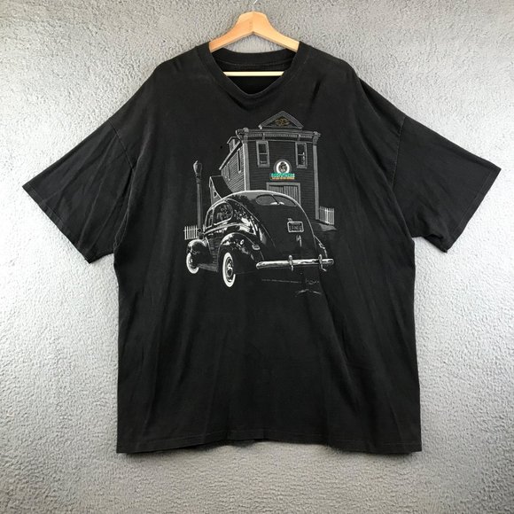 Vintage 90s Rodfathers T Shirt Ford Deluxe Sedan Black  Single Stitch USA - Picture 1 of 6